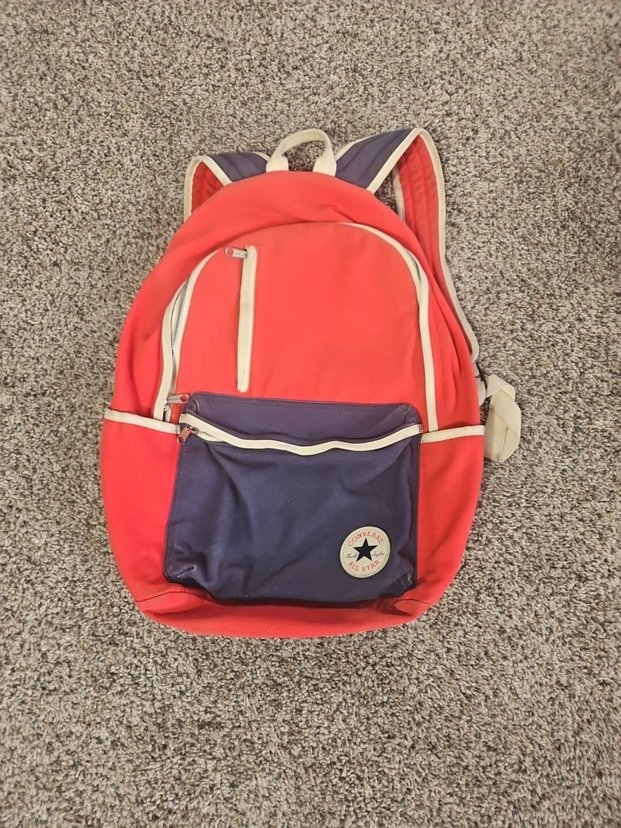 Vintage Converse Canvas Backpack Red And Blue Retro | eBay