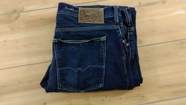 Third & Army Men Jeans 36X34 Relaxed Engineer Dark INDIGO Distressed Made In USA | eBay