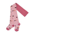Steiff ponyful girls tights, fuchsia striped ...