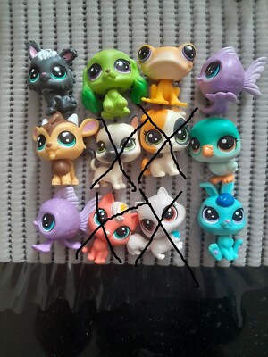 LPS Littlest petshop pet shop 3 pièces lot 3 pet shop aléatoire Hasbro