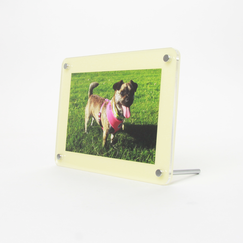 Freestanding Acrylic Photo Frames Picture Holder 4 Sizes Chrome