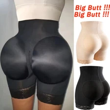 Women Padded Underwear Fake Ass Butt Lifter Hip Enhancer Body Shaper Boyshorts 