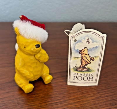 Classic Pooh in Santa Hat Christmas Ornament Midwest of Cannon Falls