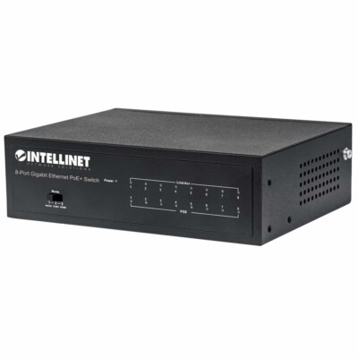 766623561204 Intellinet 8-Port Gigabit Ethernet PoE+ Switch, IEEE 802.3at/af Pow