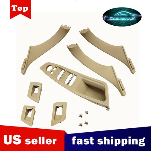 For BMW 5 Series F10 F18 2010-2016 7pcs Interior Door Handle Panel Cover Trim - Picture 5 of 22