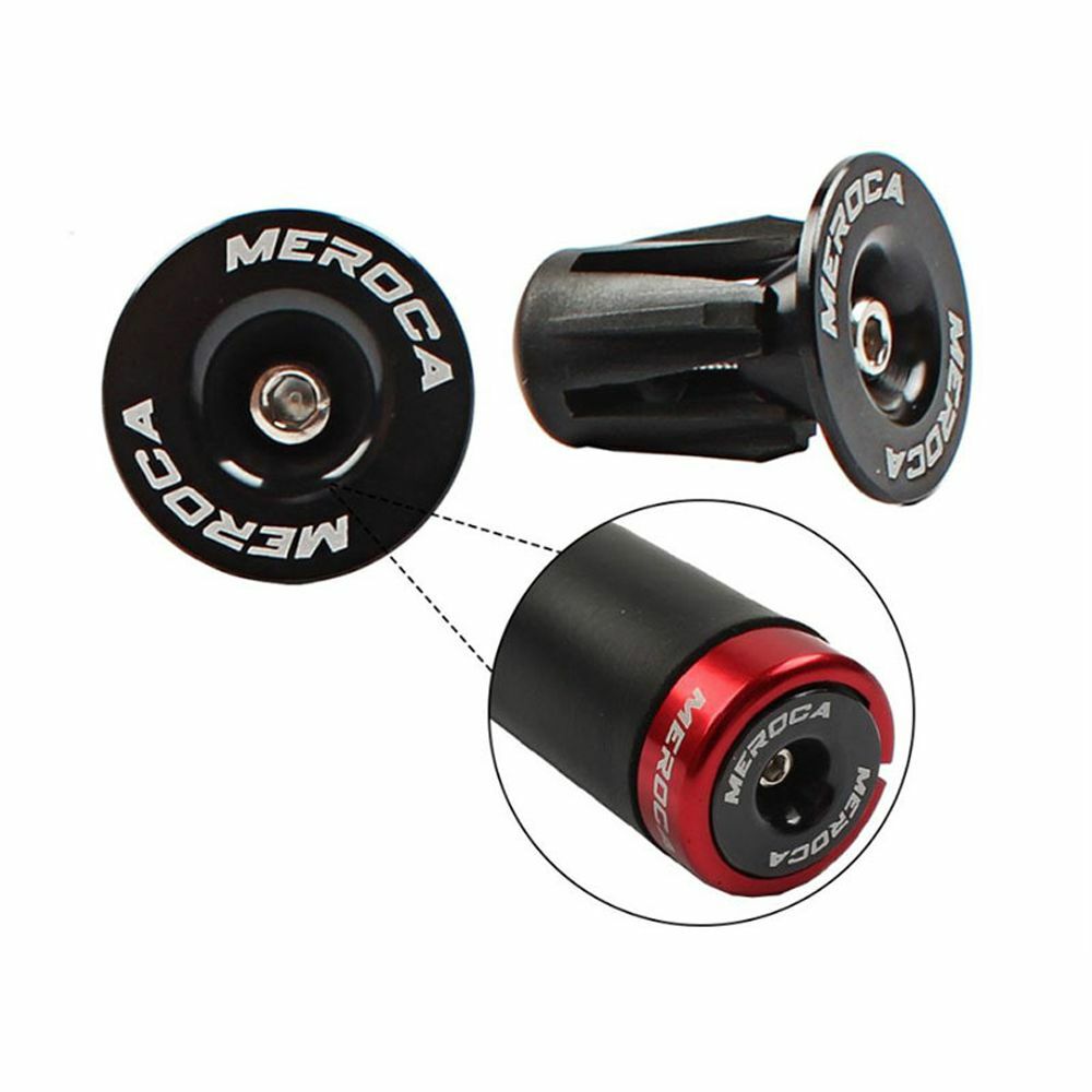 2Pcs Bike Lightweight Bar End Plugs Aluminum Grip Antislip Firm