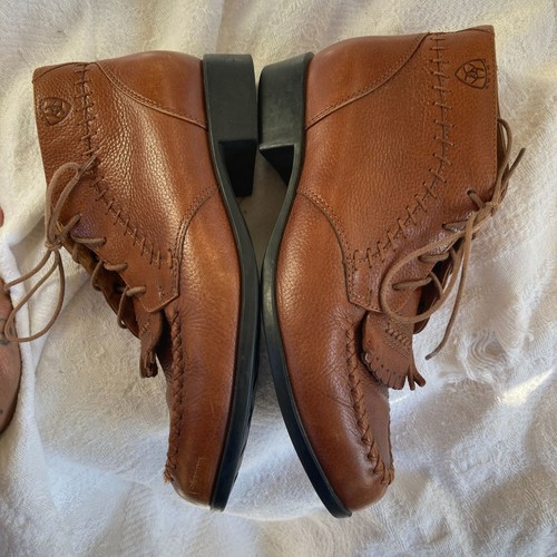 Women's ARIAT Kiltie ANKLE CHUKKA Lace-Up Moccasin Toe BOOTS sz 7 B - Picture 5 of 8