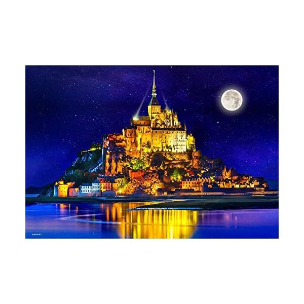 1000 Piece Jigsaw Star Light Mont Saint Michel (26 ~ 38 cm) Micro piece Japan