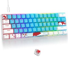 60 Mechanical Gaming Keyboard RGB Backlit Red Switch Mini Wired Win/Mac