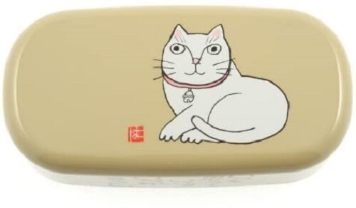 Japanese Bento Box Lunch Container Double Tier Layered Kabamaru "Shirorin" Cat