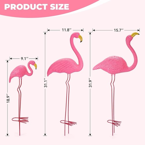 Eye-Catching Flamingo Garden Ornaments - Durable for -Round Enjoyment - Picture 4 of 10