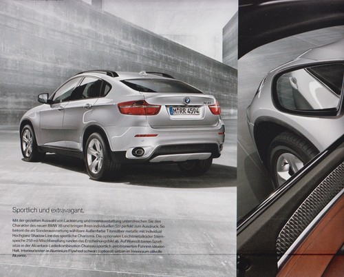 BMW X6 E71 - 2008 Prospekt / Brochure deutsch / german - Picture 4 of 5