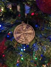 Black Gold Bitcoin Ornament For Christmas Tree, 3d Printed