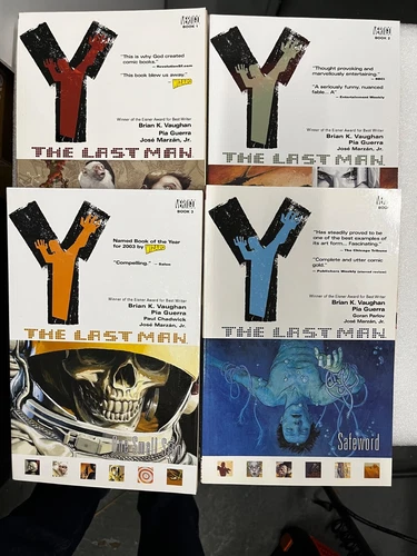 Y The Last Man TPB Vol 1 2 3 4 Brian K Vaughn Pia Guerra UNREAD