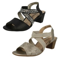 Ladies Remonte X Strap Heeled Sandals R9272 Ladies Remonte X Strap Heeled Sandals R9272