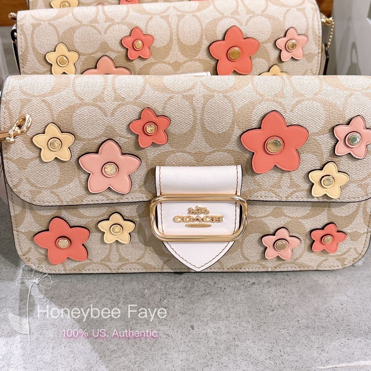 NWT Coach Morgan Shoulder Bag In Signature Canvas With Floral