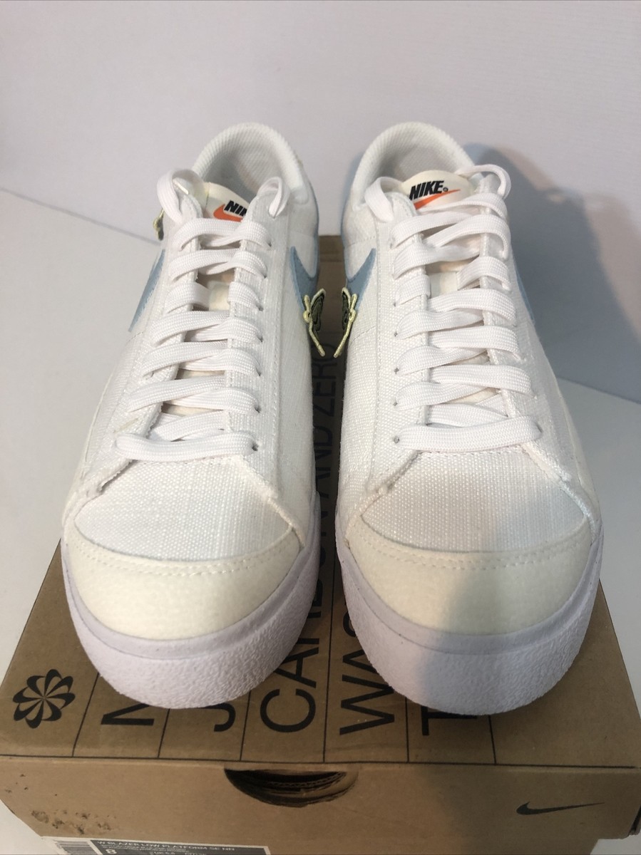 NIKEスニーカーW BLAZER LOW PLATFORM NIKE W BLAZER LOW PLATFORM SE NN WHITE/BOARDER BLUE-PINK