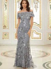 Off Shoulder Mother Of The Bride Dress Wedding Sparkly Sequins Appliques Modest