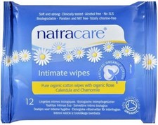 NATRACARE Wipes,Intimate,Cotton, 12 CT Pack of 6 