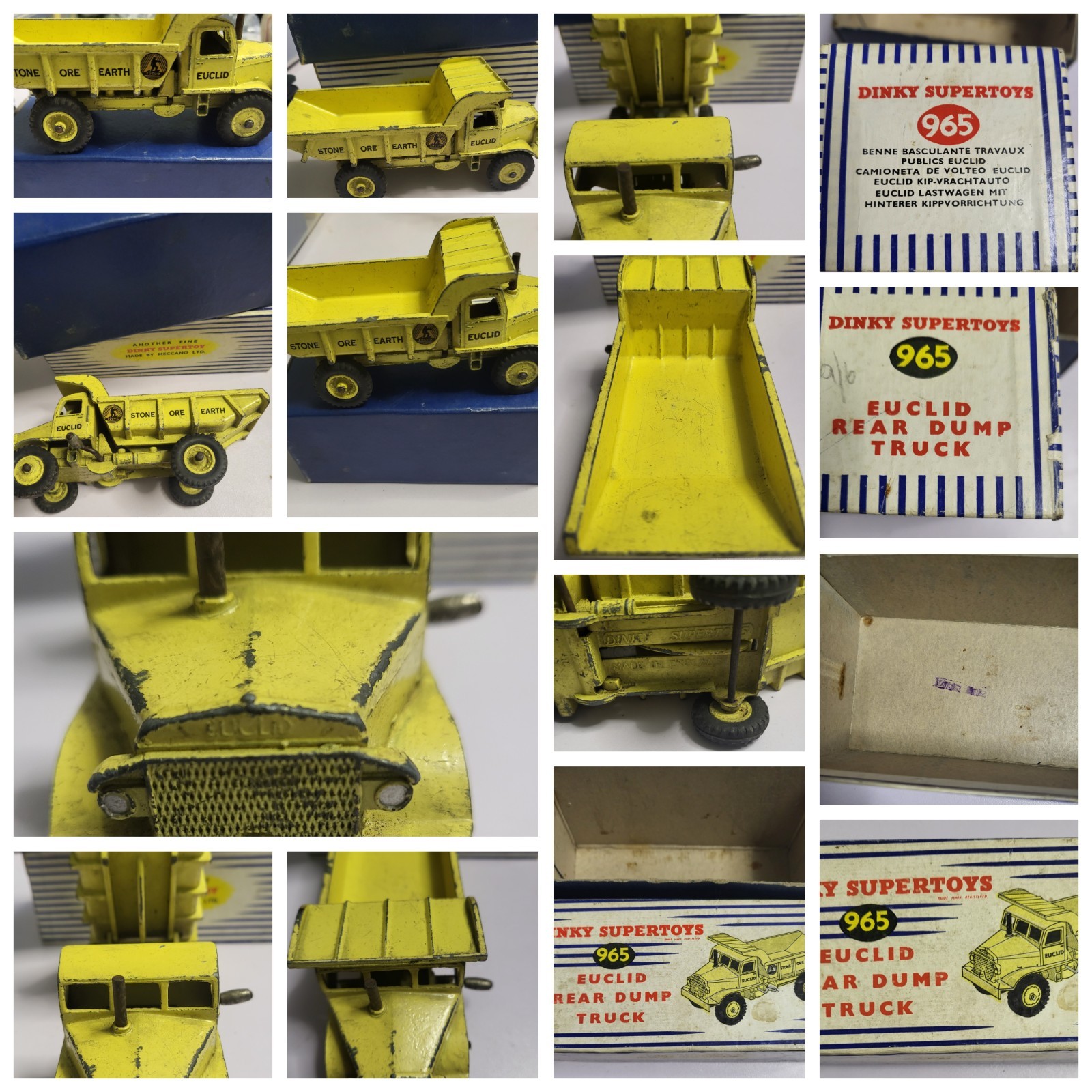 Dinky supertoys - euclid rear dump truck - numero 965 photo 01 - Collection Dinky supertoys - euclid rear dump truck - numero 965 photo 01 - Collection