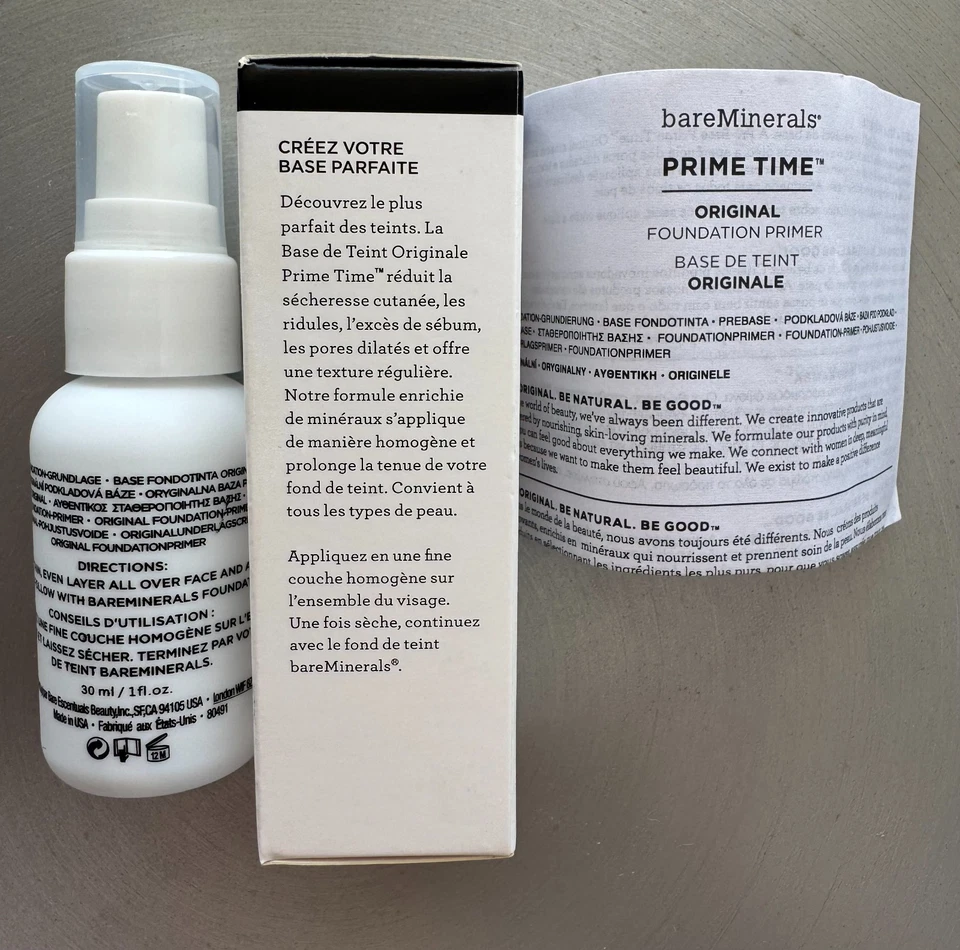 Base de maquillaje original BareMinerals Prime Time 30 ml - defecto bomba - ganga Foto 3 de 4