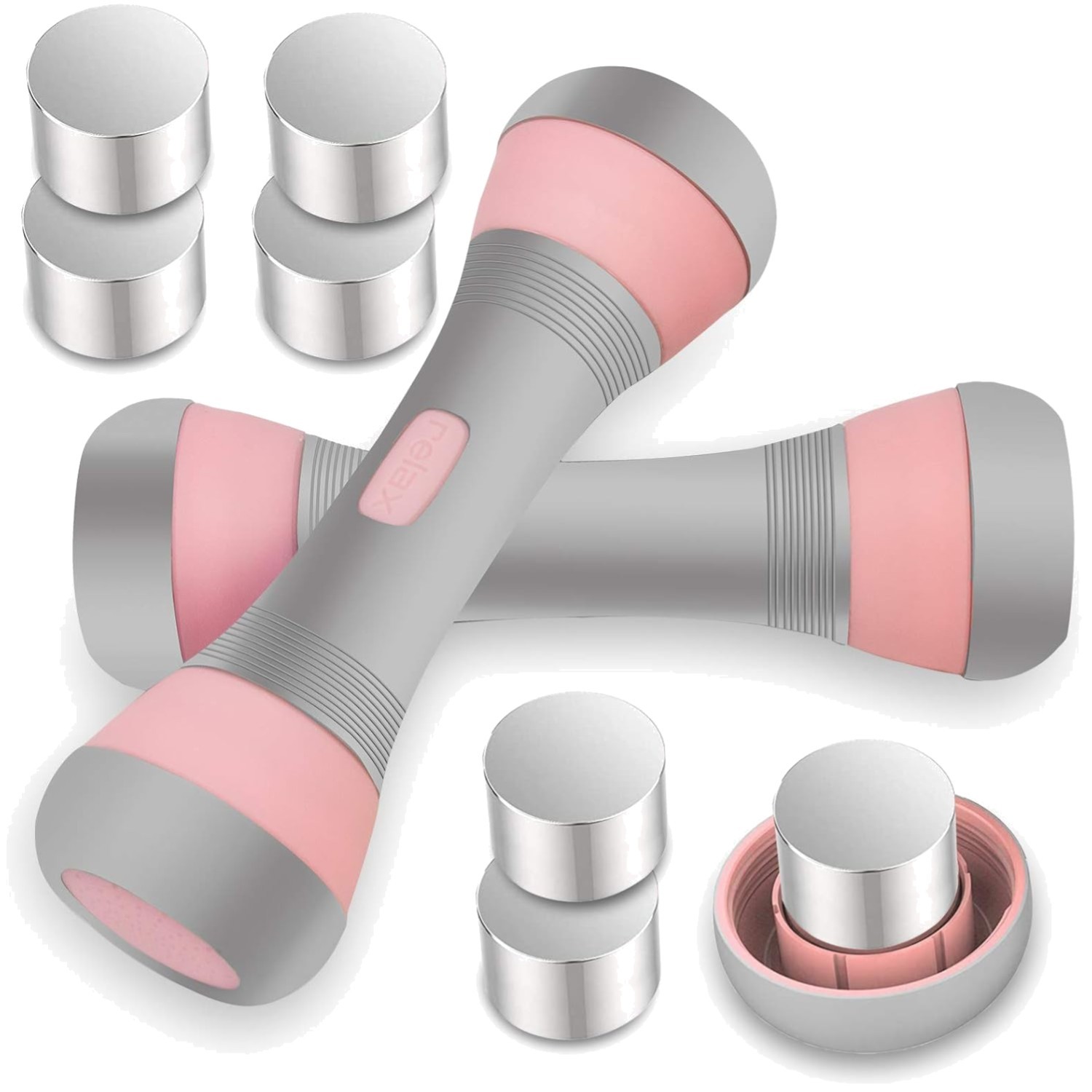 Mancuernas ajustables, pesas de 2 y 5 kg, antideslizantes para gimnasio y casa