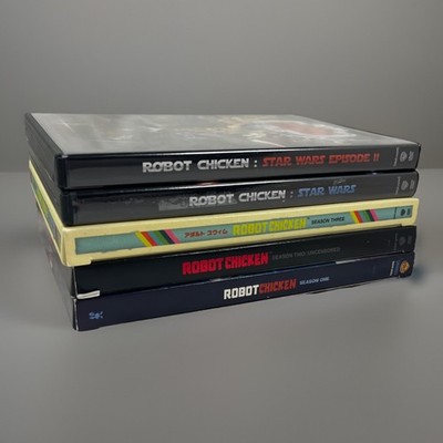 Robot Chicken Seasons 1-3 DVD Discs Mint Condition + 2 Movies Star Wars