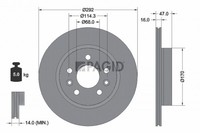 2X Pagid Bremsscheibe 56529NC FüR Mercedes Citan GroßRaumlimousine W420 Tourer 3