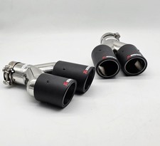 Carbon Fibre Exhaust Tailpipes 3″ Rolled Quad Tips Stainless Steel Exhaust Matte