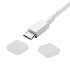 Jiozermi 20 Pcs Silicone USB C Anti Dust Caps - Transparent Type