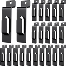 20 Pack Slatwall Utility Notch Hook Commercial Metal Display Black 