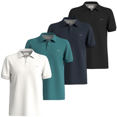 S.OLIVER Herren Poloshirt 100% Baumwolle Knopfleiste M L XL XXL 3XL schwarz navy