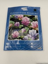 StitChic Cross Stitch Stamped Kit Water Lily NIB Sealed
