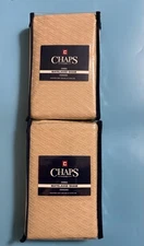Chaps Home Emma Matelasse Standard Sham Tan 20" x 26" NWT Set of 2