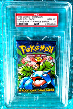1999 Pokemon Base Set BLACK TRIANGLE VENUSAUR Booster Pack Error PSA-10