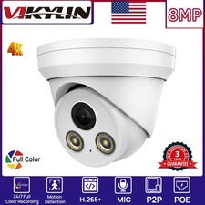 VIKYLIN Turret POE 24h Full Color MIC Local Network 8MP IP camera Viewer ONVIF