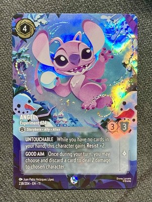 Angel Disney Lorcana Card Enchanted 238/204 EN11 Winterspell NM Experiment 624