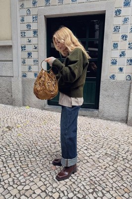 NEU MIT ETIKETT: WEICHER STRICKPULLOVER von ZARA: Größe: XL: Farbe: Khaki Grün