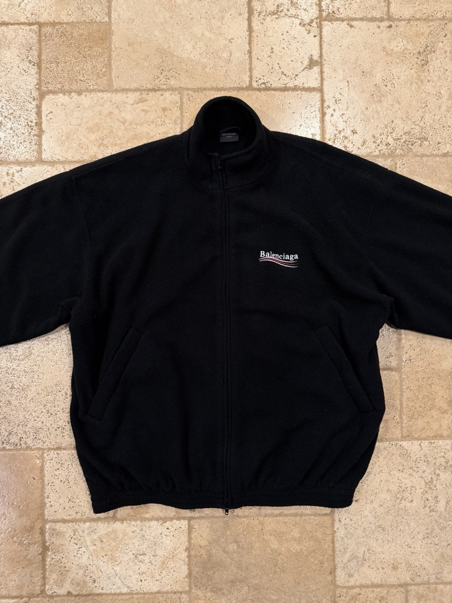 Balenciaga Political Campaign Polar Fleece Zip Up Jacket | eBay