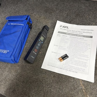 AFL Noyes OFI-400C Optical Fiber Identifier w/ Instructions Case Xtra Bats