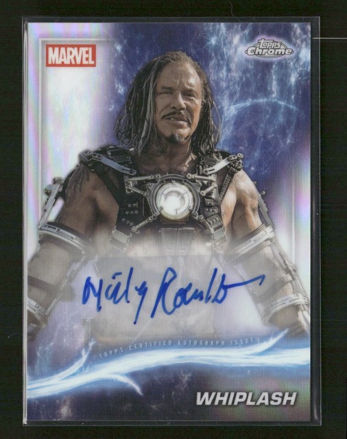 2025 Topps Chrome Marvel Studios Mickey Rourke as Whiplash Auto #AA-MKR