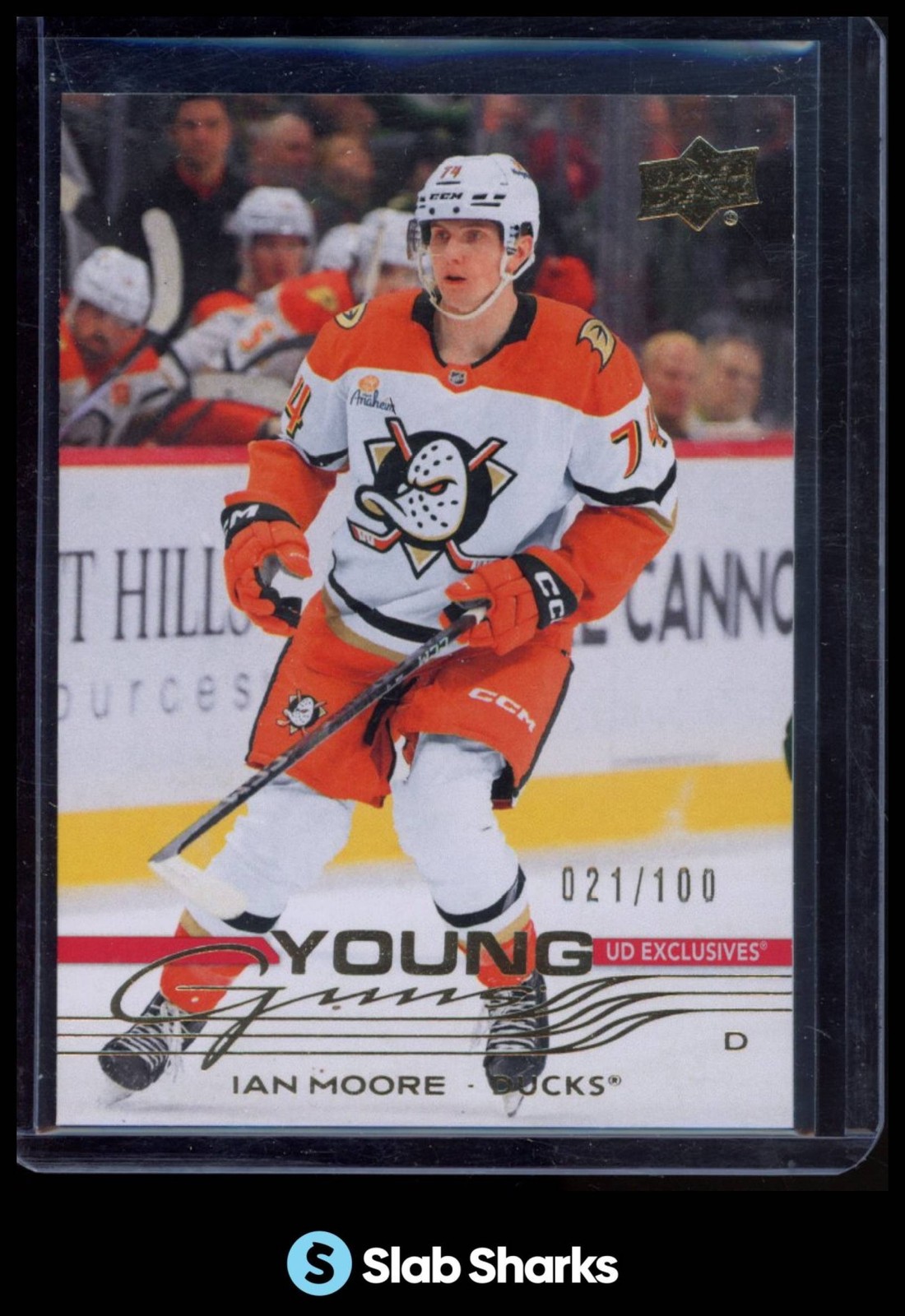 2025 UPPER DECK SERIES 1 #232 IAN MOORE EXCLUSIVES YOUNG GUNS RC ROOKIE /100