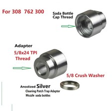 Aluminum Silver Color Cleaning Adapter 5/8x24 TPI Thread With Crush Washer