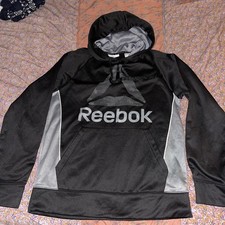 youth boys reebok dri fit hoodie pullover sweatshirt s small