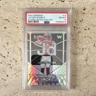 Panini Obsidian Atomic Initials-Silver Jayden Daniels #14 Rookie 34/99 PSA 8