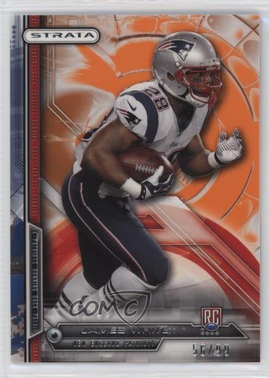 2014 Topps Strata Rookie Orange Topaz 56/99 James White #180 Rookie RC z7j