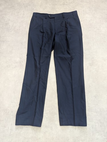 Canali Suit Mens UK 38 Blue 100% Wool Jacket Trousers W34 L29 Travel 2 Piece - Picture 13 of 20