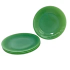 Fire King Jadeite 9" Jane Ray Dinner Plates - Set of 4 - Made in USA