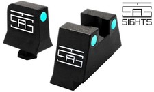 Tsa Tall Green Glow Sights For Glock 17 19 19x 26 34 45 47 Mos Red Dot Co-witn