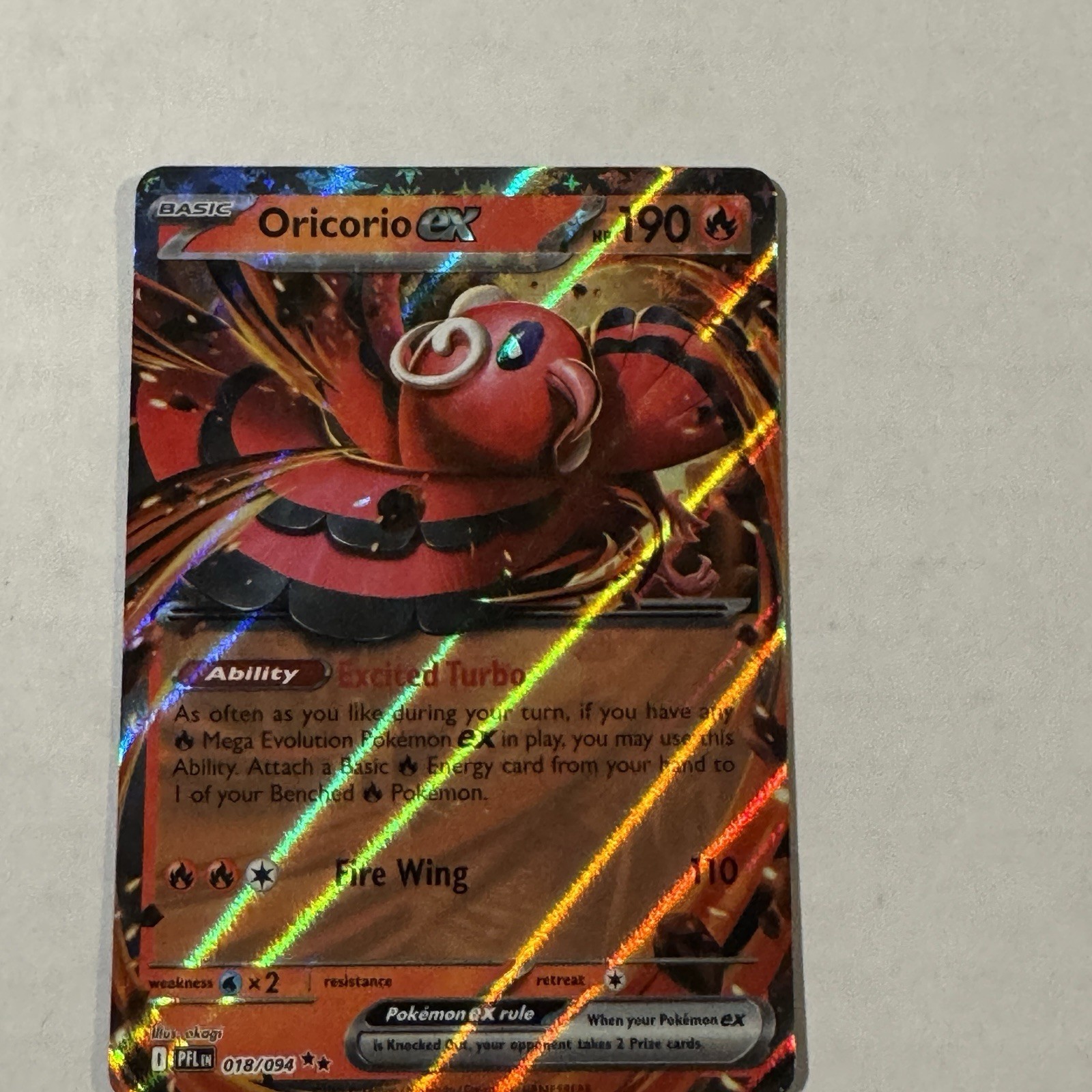 Oricorio ex 018/094 Me02: Phantasmal Flames Holo